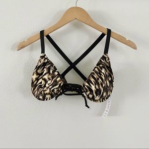 Fresh Peaches Swimwear Janette Leopard Bikini Top